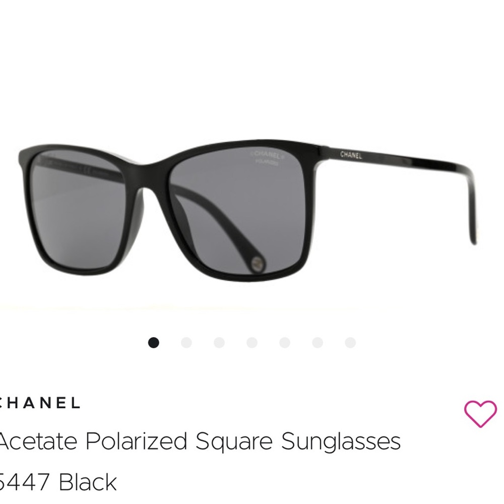 Chanel Black Polarized Square Sunglasses - Picture 10 of 11